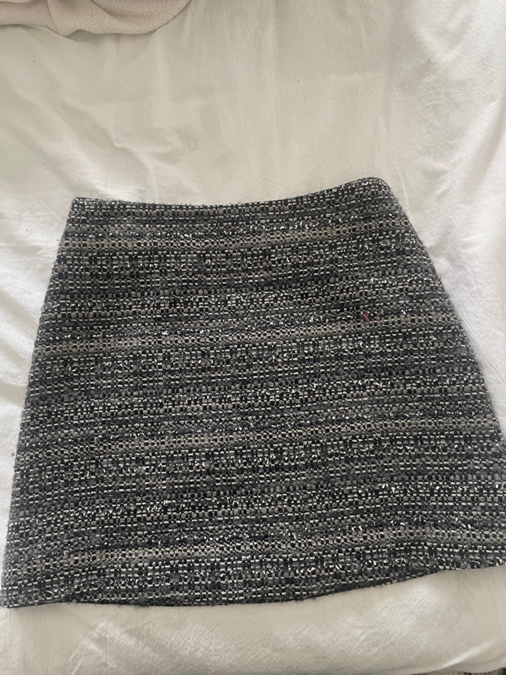 Tory Burch Black & White Tweed Mini Skirt